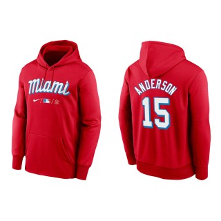 Brian Anderson #15 Marlins 2021 City Connect Hoodie Red