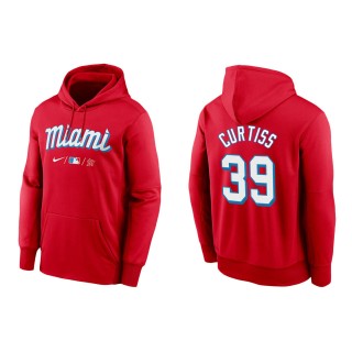 John Curtiss #39 Marlins 2021 City Connect Hoodie Red