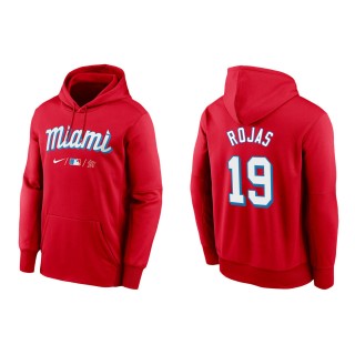 Miguel Rojas #19 Marlins 2021 City Connect Hoodie Red