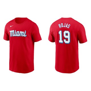 Miguel Rojas #19 Marlins 2021 City Connect T-Shirt Red