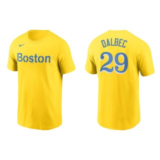 Bobby Dalbec #29 Red Sox 2021 City Connect T-Shirt Gold
