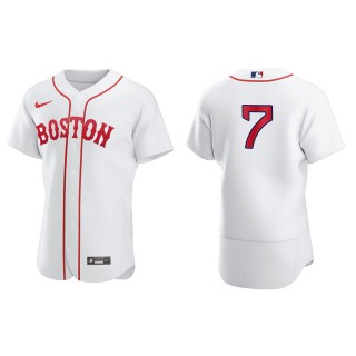 Christian Vazquez #7 Red Sox 2021 Patriots' Day Jersey White Authentic