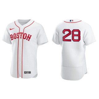 J.D. Martinez #28 Red Sox 2021 Patriots' Day Jersey White Authentic