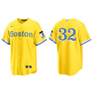 Matt Barnes #32 Red Sox 2021 City Connect Jersey Gold Light Blue Replica