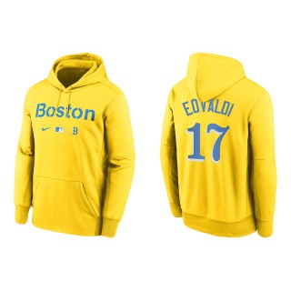 Nathan Eovaldi #17 Red Sox 2021 City Connect Hoodie Gold