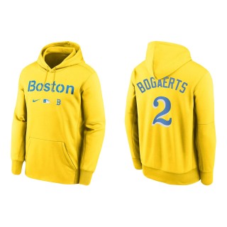 Xander Bogaerts #2 Red Sox 2021 City Connect Hoodie Gold