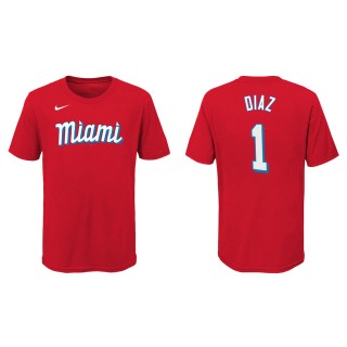 Youth Isan Diaz #1 Marlins 2021 City Connect T-Shirt Red