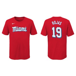 Youth Miguel Rojas #19 Marlins 2021 City Connect T-Shirt Red