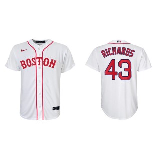 Youth Garrett Richards #43 Red Sox 2021 Patriots' Day Jersey White Replica