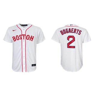 Youth Xander Bogaerts #2 Red Sox 2021 Patriots' Day Jersey White Replica
