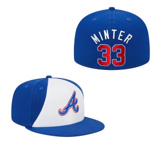A.J. Minter Atlanta Braves White Royal 2023 City Connect Fitted Hat