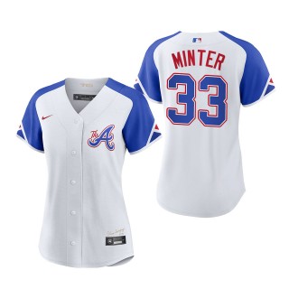 A.J. Minter Women's Atlanta Braves White 2023 City Connect Replica Jersey