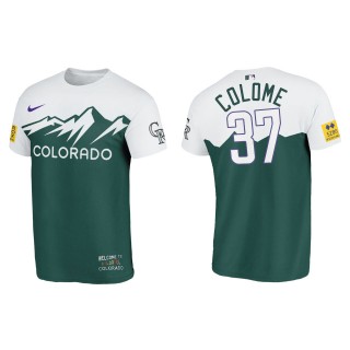 Alex Colome Men's Colorado Rockies Green 2022 City Connect T-Shirt