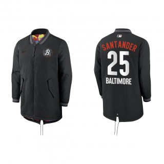 Anthony Santander Baltimore Orioles Nike Black 2023 City Connect Authentic Collection Dugout Long Sleeve Full-Zip Jacket