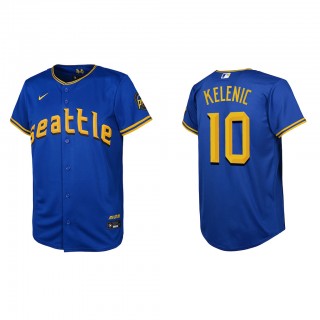 Jarred Kelenic Youth Seattle Mariners Royal 2023 City Connect Replica Jersey
