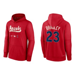 Archie Bradley Men's Los Angeles Angels Nike Red 2022 City Connect Authentic Collection Therma Performance Pullover Hoodie