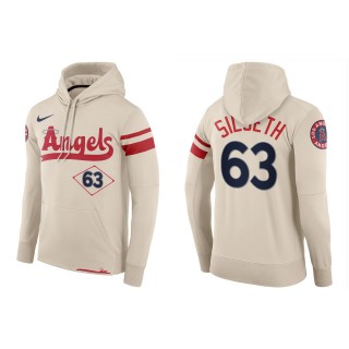 Chase Silseth Los Angeles Angels Cream 2022 City Connect Hoodie