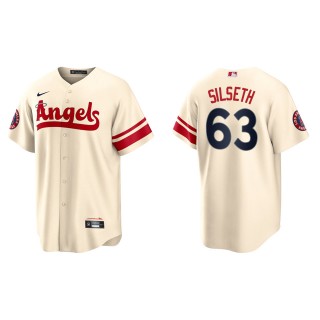 Chase Silseth Men's Los Angeles Angels Nike Cream 2022 City Connect Replica Player Jersey