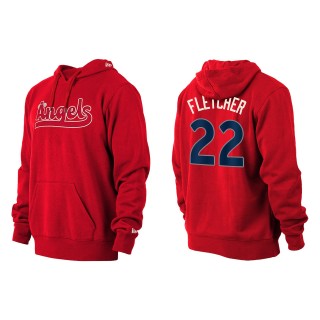 David Fletcher Los Angeles Angels Red 2022 City Connect Pullover Hoodie