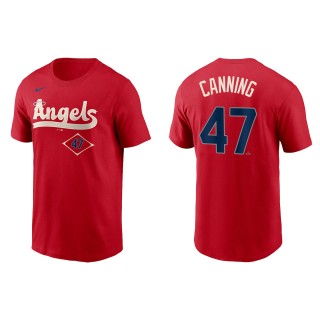 Griffin Canning Men's Los Angeles Angels Nike Red 2022 City Connect Name & Number T-Shirt
