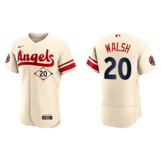 Jared Walsh Men's Los Angeles Angels Nike Cream 2022 City Connect Authentic Team Jersey