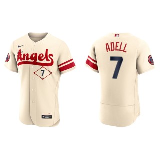 Jo Adell Men's Los Angeles Angels Nike Cream 2022 City Connect Authentic Team Jersey
