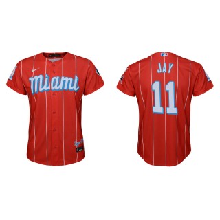 Youth Jon Jay Marlins Red City Connect Replica Jersey