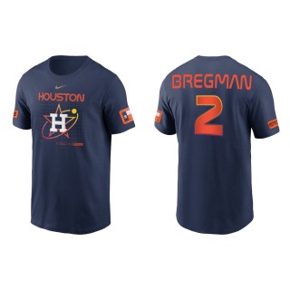 Men's Houston Astros Alex Bregman Navy 2022 City Connect Velocity T-Shirt