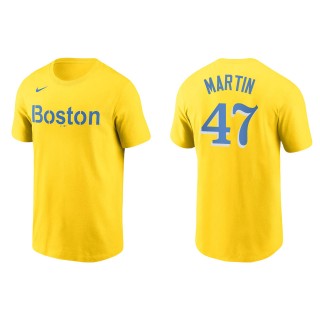 Men's Boston Red Sox Chris Martin Gold City Connect Wordmark T-Shirt