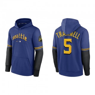 Taylor Trammell Seattle Mariners Royal 2023 City Connect Pregame Performance Pullover Hoodie