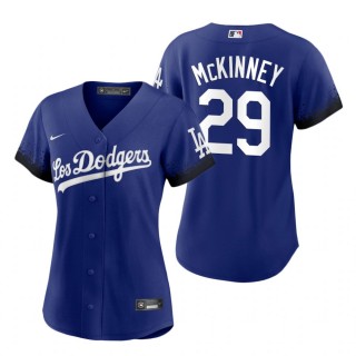 Women Los Angeles Dodgers Billy McKinney Royal 2021 City Connect Replica Jersey