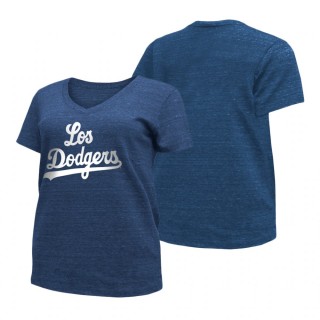 Women Los Angeles Dodgers Royal Plus Size T-Shirt 2021 City Connect
