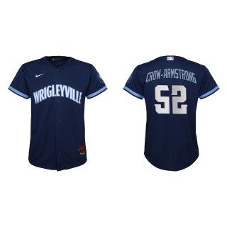 Youth Pete Crow-Armstrong Chicago Cubs Navy City Connect Replica Jersey